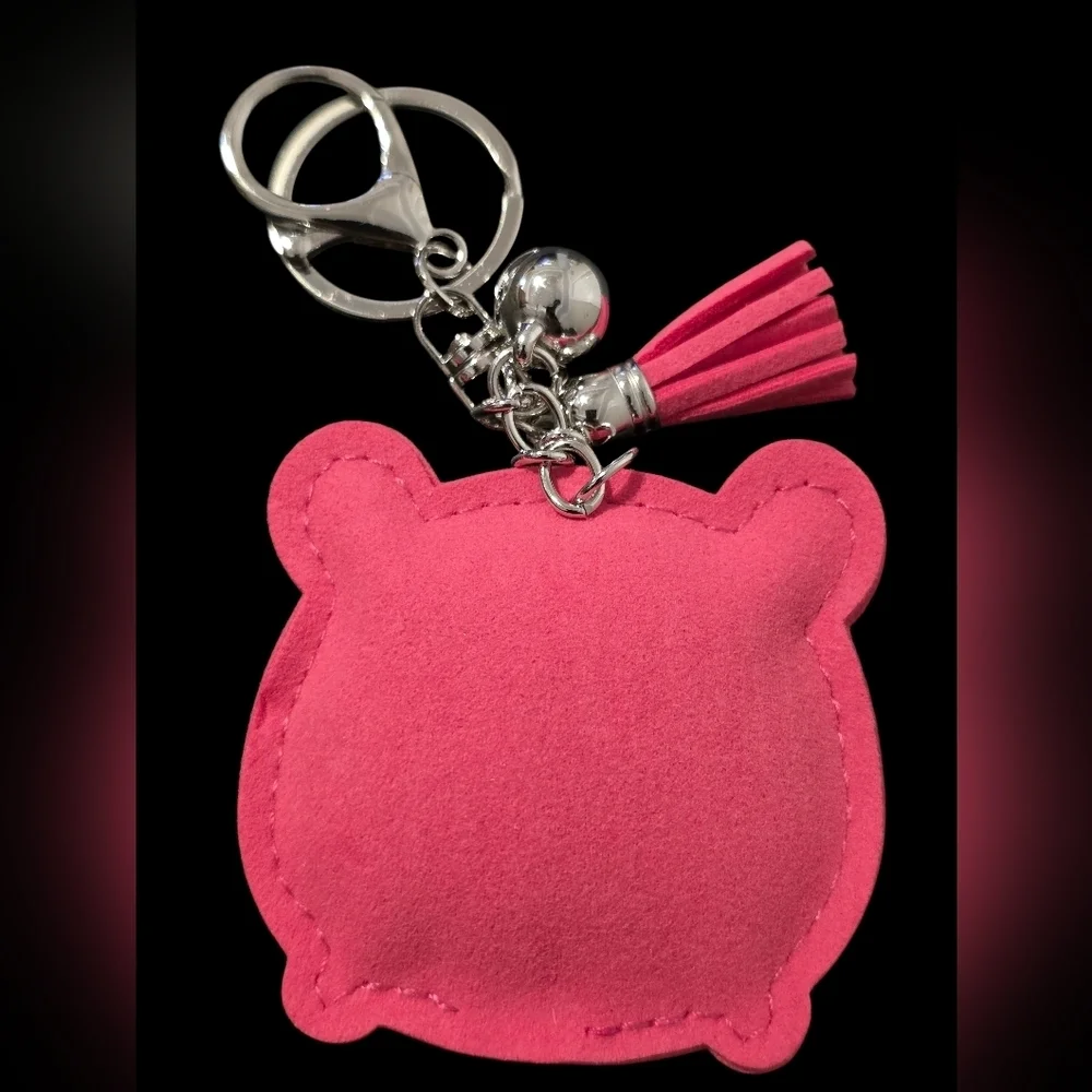 Strawberry Bear Bag Charm Keychain